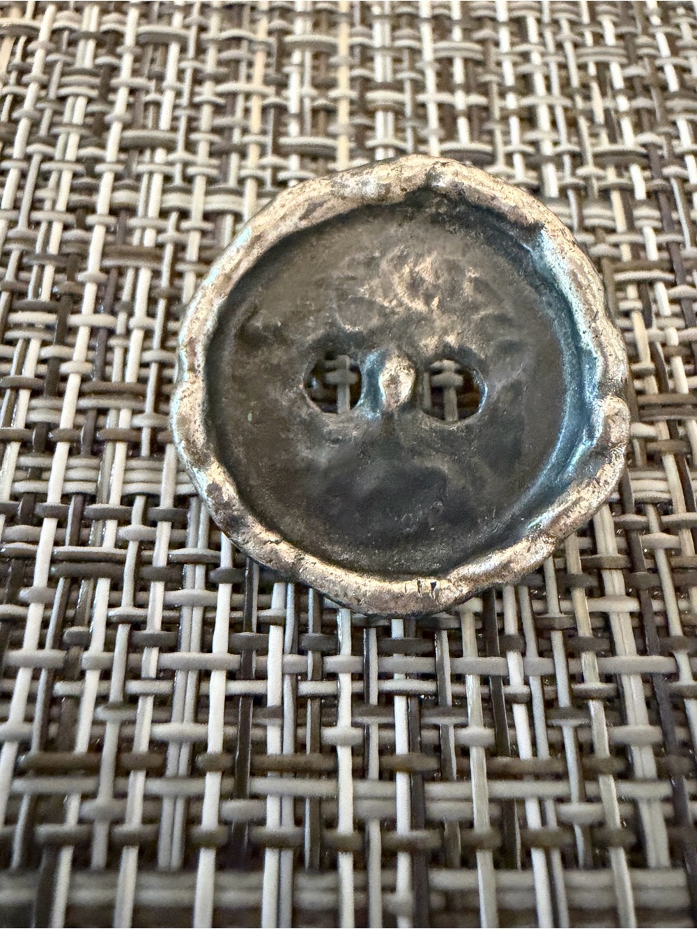 Vintage Van S. Authentic 7102 Button Brooch Pin Signed and Numbered